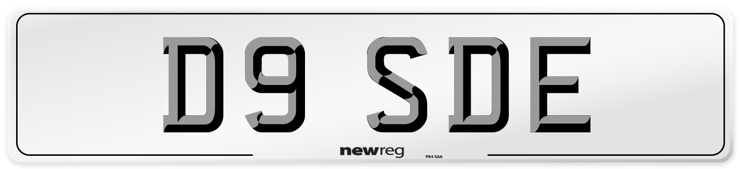 D9 SDE Number Plate from New Reg